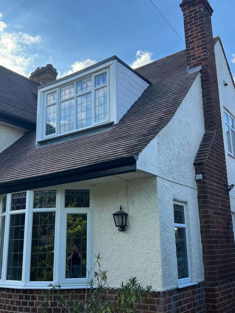 This is a photo of a dormer window which has just had some repairs carried out where the roof and the dormer meet. Works carried out by Retford Roofing Repairs